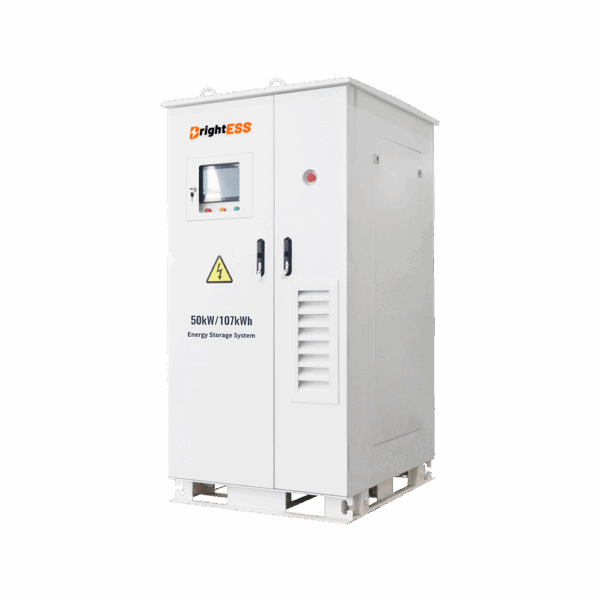 BrightESS BrightGrid Industrial Commercial Solar Energy Storage System, 50KW Hybrid Inverter with 107KWh LiFePO4 Lithium Battery All In One Cabinet BESS MicroGrid