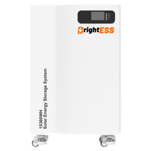 High-capacity BrightESS solar energy storage system with advanced inverter technology.